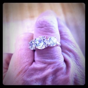 3 stone CZ ring
